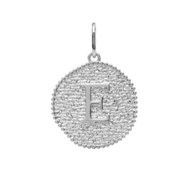 pendentif argent LETTRE E