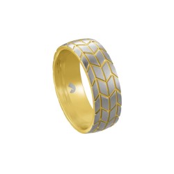 Bague acier ROOTS- ACIER DORE