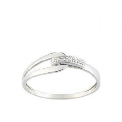 Bague or gris 750°/oo diamant 