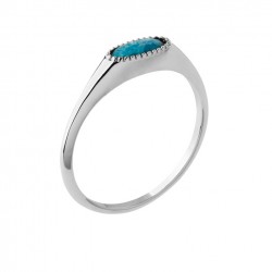 bague argent APATITE VERTE