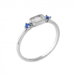 bague argent OZ BLEU+BLANC