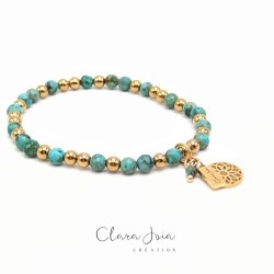 Bracelet Acier Turquoise...