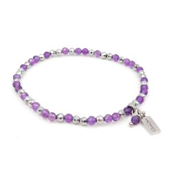 Bracelet Acier Amethyste...