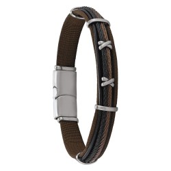 Bracelet Acier CRIOS- CUIR...