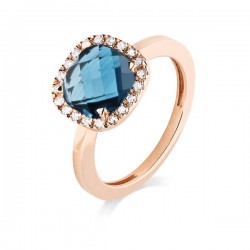 bague or 750 °/°° rose...