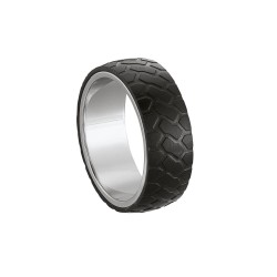 Bague acier ROOTS- ACIER NOIR