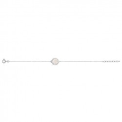 bracelet argent NACRE+OZ BLANC