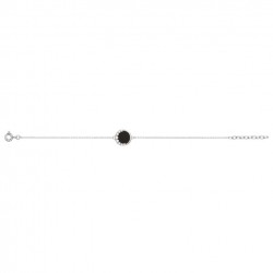 bracelet argent ONYX+OZ BLANC
