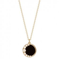 chaîne plaqué or ONYX+OZ BLANC