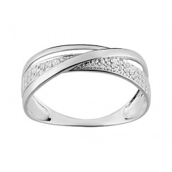 Bague or gris 750°/oo diamant 