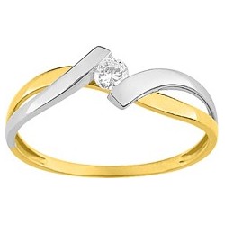 Bague or jaune 750°/oo OZ +...
