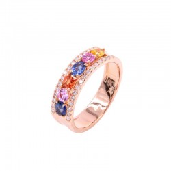 bague or 750 °/°° rose...