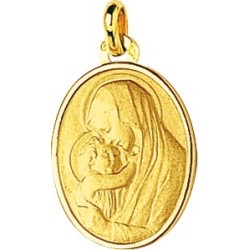 Médaille Vierge or 375°/oo...